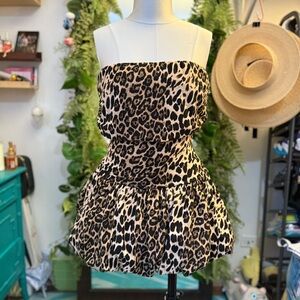 NWT mini leopard bubble hem dress